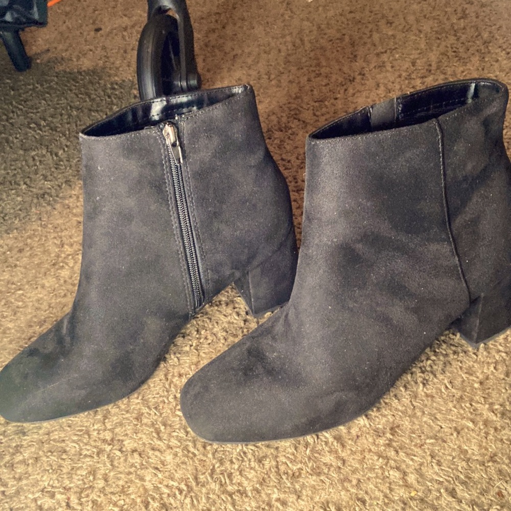 High Heel Booties Black